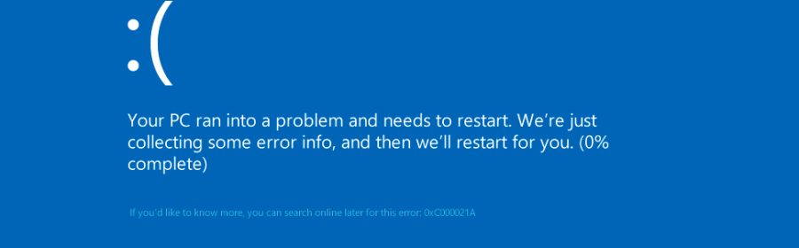 Ошибка 0xc000021a в Windows 8