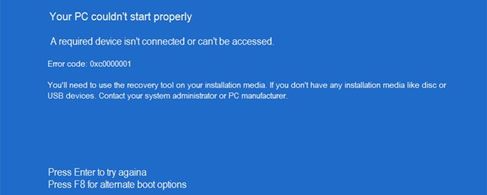 Фото кода ошибки 0xc0000001 Windows 8 что делать при возникновении