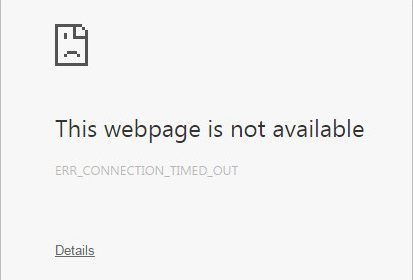 Фото проблемы err connection timed Windows