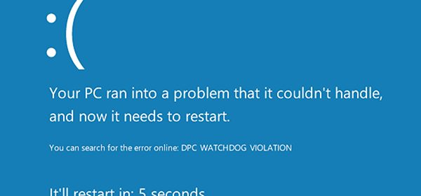фото кода ошибки dpc watchdog violation windows