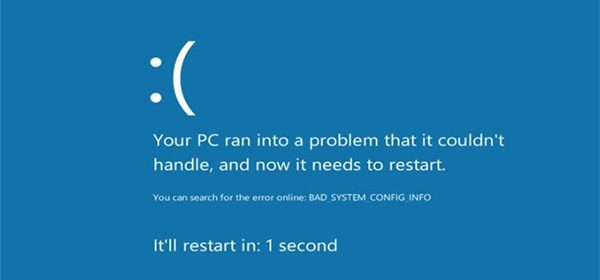 фото ошибки error bad system config info