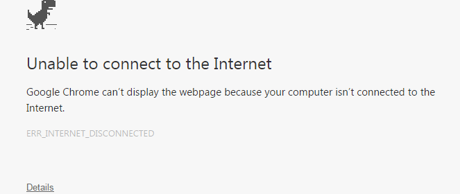 фото ошибки err internet disconnected на Windows