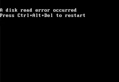 фото a disk read error occurred в ошибке
