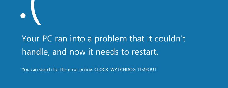 Фото clock watchdog timeout ошибки Windows
