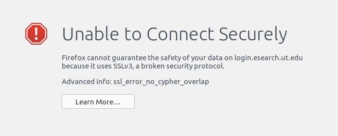 Фото ошибка ssl error no cypher overlap