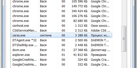 csrss exe что за процесс на фото
