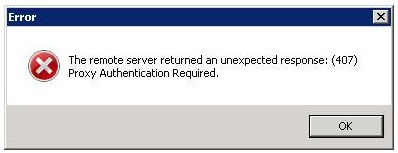 Proxy Authentication Required на фото ошибка