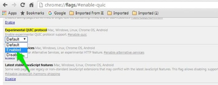 chrome://flags/#enable-quic отключите QUIC-протокол