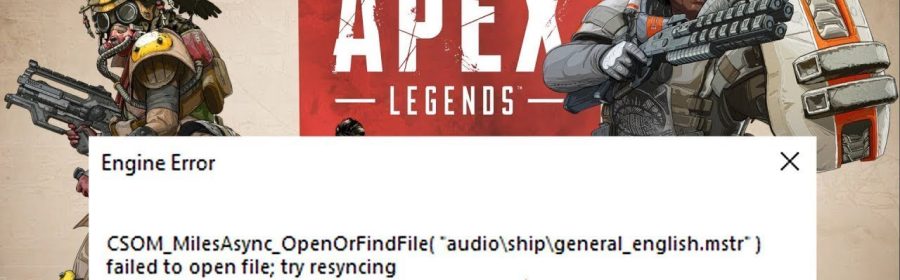 На фото Apex Legends engine error как справить