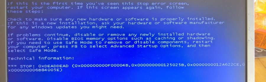 Ошибка 0xDEADDEAD MANUALLY_INITIATED_CRASH1. Как исправить?